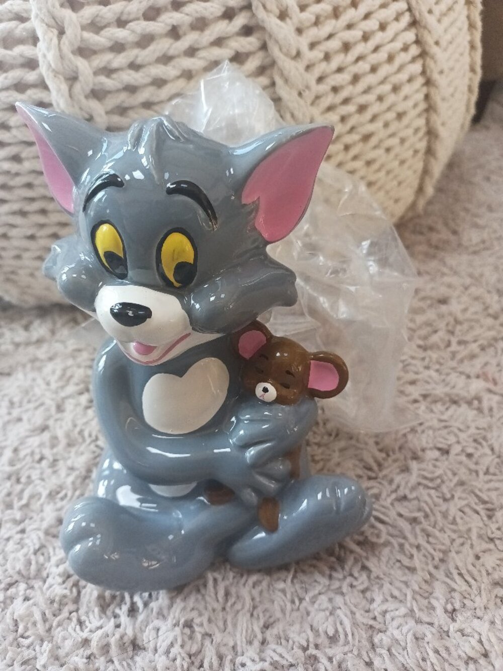 New Vintage Gorham Tom & Jerry Coin Bank 1981 Tuxedo Cat